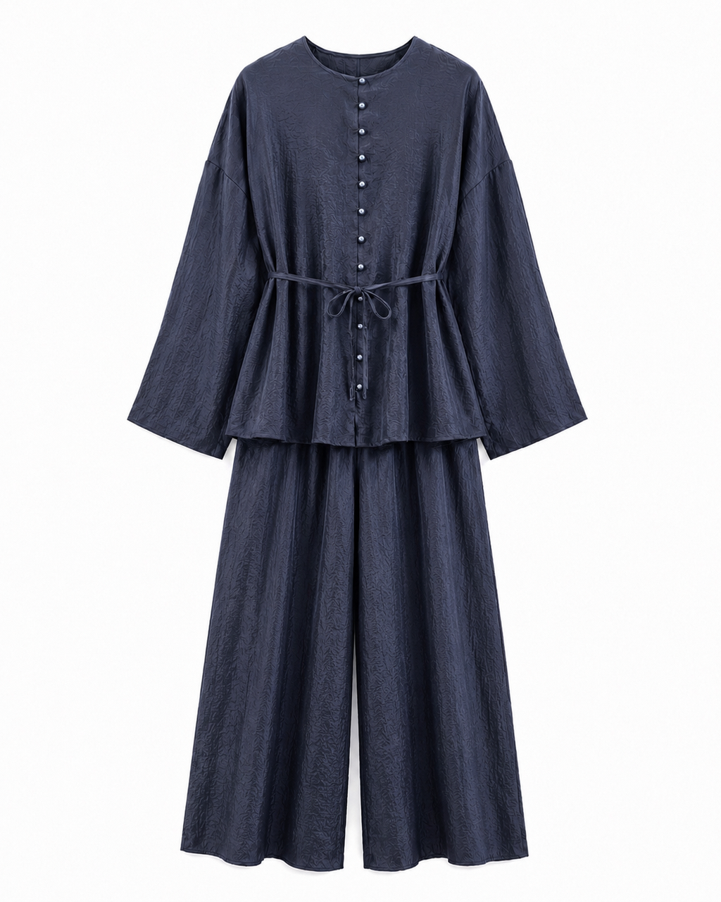 Crinkle Button-Up Set