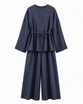 Crinkle Button-Up Set